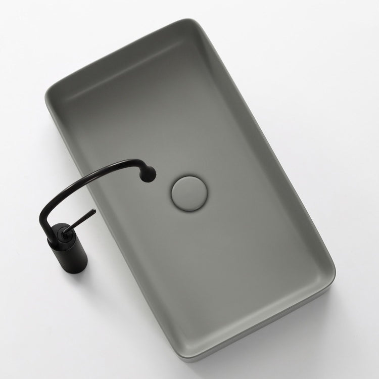 Modern Bathroom Sink Porcelain Rectangular with Pop-Up Drain Vessel Lavatory Sink Clearhalo 'Bathroom Remodel & Bathroom Fixtures' 'Bathroom Sinks & Faucet Components' 'Bathroom Sinks' 'bathroom_sink' 'Home Improvement' 'home_improvement' 'home_improvement_bathroom_sink' 6327993