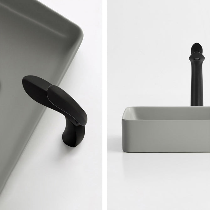 Modern Bathroom Sink Porcelain Rectangular with Pop-Up Drain Vessel Lavatory Sink Clearhalo 'Bathroom Remodel & Bathroom Fixtures' 'Bathroom Sinks & Faucet Components' 'Bathroom Sinks' 'bathroom_sink' 'Home Improvement' 'home_improvement' 'home_improvement_bathroom_sink' 6327996