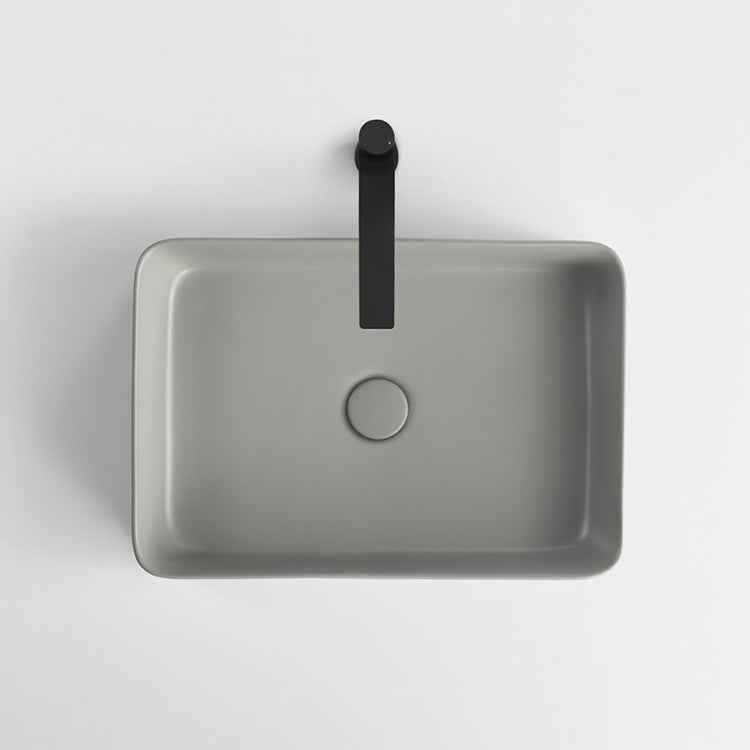 Modern Bathroom Sink Porcelain Rectangular with Pop-Up Drain Vessel Lavatory Sink Clearhalo 'Bathroom Remodel & Bathroom Fixtures' 'Bathroom Sinks & Faucet Components' 'Bathroom Sinks' 'bathroom_sink' 'Home Improvement' 'home_improvement' 'home_improvement_bathroom_sink' 6327998