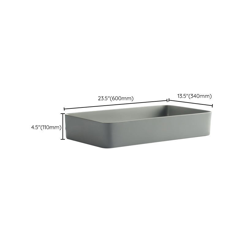 Modern Bathroom Sink Porcelain Rectangular with Pop-Up Drain Vessel Lavatory Sink Clearhalo 'Bathroom Remodel & Bathroom Fixtures' 'Bathroom Sinks & Faucet Components' 'Bathroom Sinks' 'bathroom_sink' 'Home Improvement' 'home_improvement' 'home_improvement_bathroom_sink' 6328013