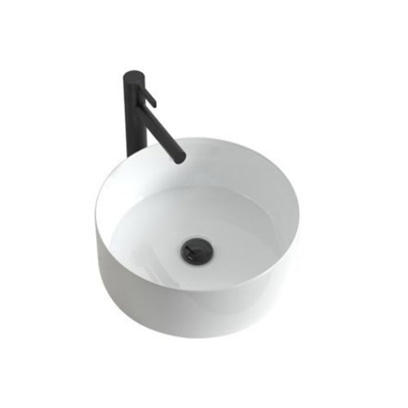 Modern Bathroom Sink Porcelain Round Wash Stand (Faucet Not Included ) White Clearhalo 'Bathroom Remodel & Bathroom Fixtures' 'Bathroom Sinks & Faucet Components' 'Bathroom Sinks' 'bathroom_sink' 'Home Improvement' 'home_improvement' 'home_improvement_bathroom_sink' 6328034