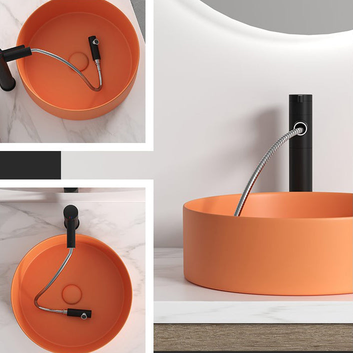 Modern Bathroom Sink Porcelain Round Wash Stand (Faucet Not Included ) Clearhalo 'Bathroom Remodel & Bathroom Fixtures' 'Bathroom Sinks & Faucet Components' 'Bathroom Sinks' 'bathroom_sink' 'Home Improvement' 'home_improvement' 'home_improvement_bathroom_sink' 6328042