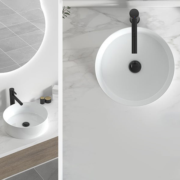 Modern Bathroom Sink Porcelain Round Wash Stand (Faucet Not Included ) Clearhalo 'Bathroom Remodel & Bathroom Fixtures' 'Bathroom Sinks & Faucet Components' 'Bathroom Sinks' 'bathroom_sink' 'Home Improvement' 'home_improvement' 'home_improvement_bathroom_sink' 6328047