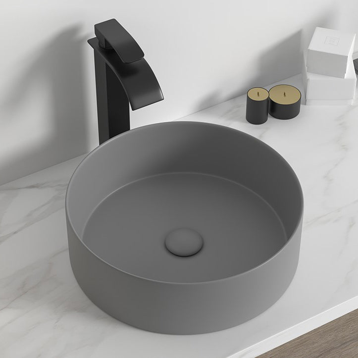 Modern Bathroom Sink Porcelain Round Wash Stand (Faucet Not Included ) Clearhalo 'Bathroom Remodel & Bathroom Fixtures' 'Bathroom Sinks & Faucet Components' 'Bathroom Sinks' 'bathroom_sink' 'Home Improvement' 'home_improvement' 'home_improvement_bathroom_sink' 6328051