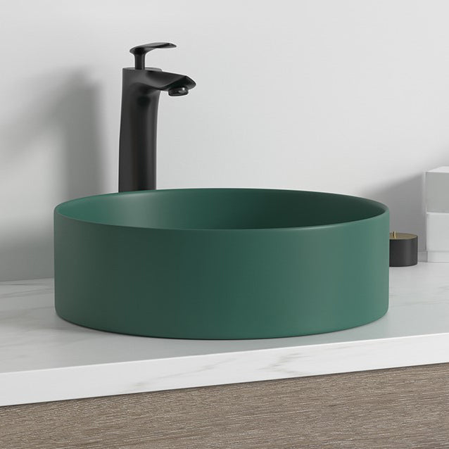 Modern Bathroom Sink Porcelain Round Wash Stand (Faucet Not Included ) Clearhalo 'Bathroom Remodel & Bathroom Fixtures' 'Bathroom Sinks & Faucet Components' 'Bathroom Sinks' 'bathroom_sink' 'Home Improvement' 'home_improvement' 'home_improvement_bathroom_sink' 6328053