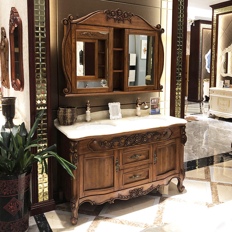 Traditional Bathroom Vanity Solid Wood Mirror Included Bathroom Vanity Cabinet Clearhalo 'Bathroom Remodel & Bathroom Fixtures' 'Bathroom Vanities' 'bathroom_vanities' 'Home Improvement' 'home_improvement' 'home_improvement_bathroom_vanities' 6328107