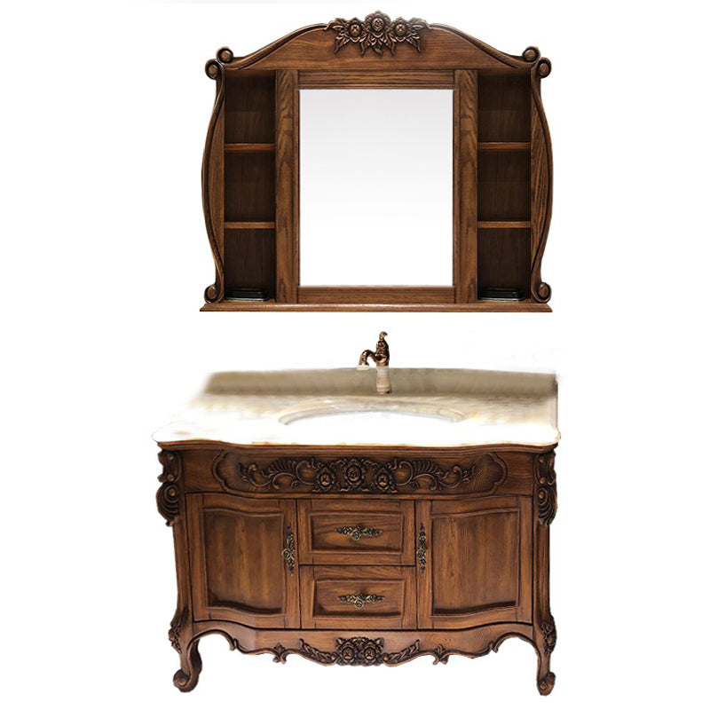 Traditional Bathroom Vanity Solid Wood Mirror Included Bathroom Vanity Cabinet Clearhalo 'Bathroom Remodel & Bathroom Fixtures' 'Bathroom Vanities' 'bathroom_vanities' 'Home Improvement' 'home_improvement' 'home_improvement_bathroom_vanities' 6328112