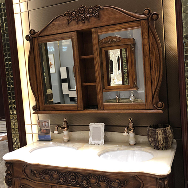 Traditional Bathroom Vanity Solid Wood Mirror Included Bathroom Vanity Cabinet Clearhalo 'Bathroom Remodel & Bathroom Fixtures' 'Bathroom Vanities' 'bathroom_vanities' 'Home Improvement' 'home_improvement' 'home_improvement_bathroom_vanities' 6328114