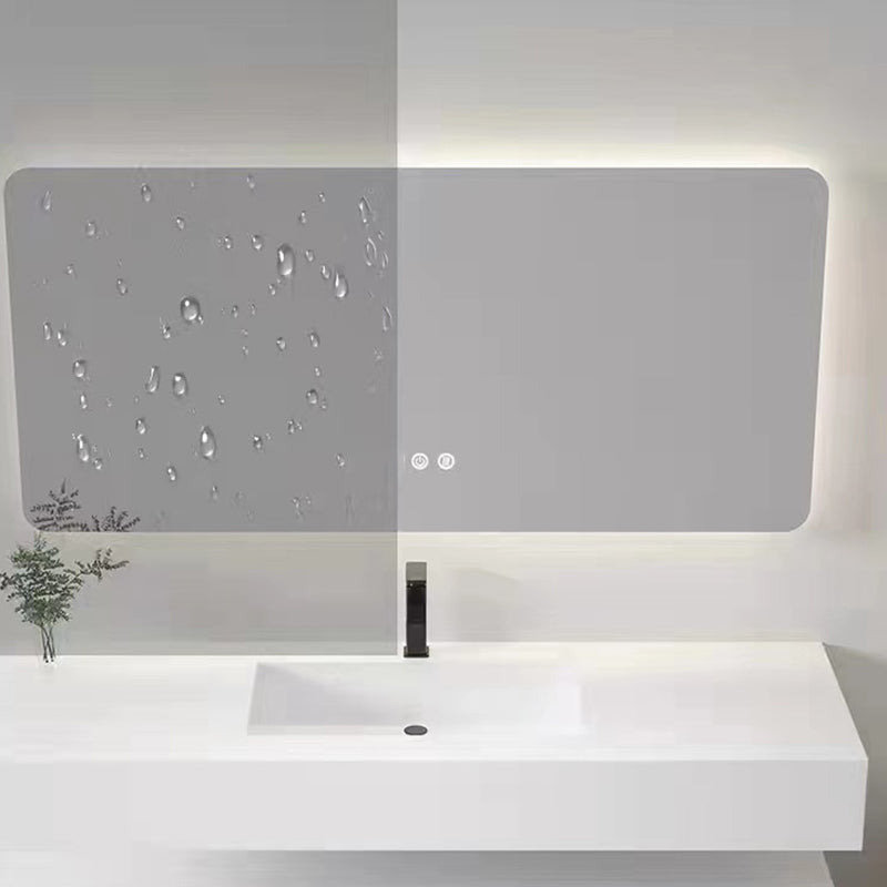 Creative Vanity Sink Mirror Wall-Mounted Bathroom Vanity Set in White Clearhalo 'Bathroom Remodel & Bathroom Fixtures' 'Bathroom Vanities' 'bathroom_vanities' 'Home Improvement' 'home_improvement' 'home_improvement_bathroom_vanities' 6328160