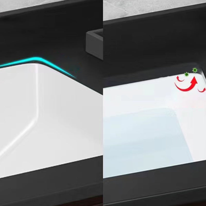 Creative Vanity Sink Mirror Wall-Mounted Bathroom Vanity Set in White Clearhalo 'Bathroom Remodel & Bathroom Fixtures' 'Bathroom Vanities' 'bathroom_vanities' 'Home Improvement' 'home_improvement' 'home_improvement_bathroom_vanities' 6328163