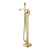 Modern Floor Mounted Freestanding Faucet 1-Handle Fixed Bath Filler Trim Gold Clearhalo 'Bathroom Remodel & Bathroom Fixtures' 'Bathtub Faucets' 'bathtub_faucets' 'Home Improvement' 'home_improvement' 'home_improvement_bathtub_faucets' 6328267