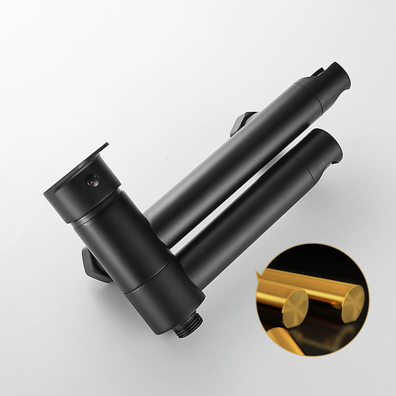 Modern Tub Spout Trim One Handle Wall Mount Tub Faucet with Handshower Clearhalo 'Bathroom Remodel & Bathroom Fixtures' 'Bathtub Faucets' 'bathtub_faucets' 'Home Improvement' 'home_improvement' 'home_improvement_bathtub_faucets' 6328293