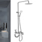 Modern Oval Swivel Shower Stainless Steel Shower Head Shower Faucet on Wall Clearhalo 'Bathroom Remodel & Bathroom Fixtures' 'Home Improvement' 'home_improvement' 'home_improvement_shower_faucets' 'Shower Faucets & Systems' 'shower_faucets' 'Showers & Bathtubs Plumbing' 'Showers & Bathtubs' 6328332