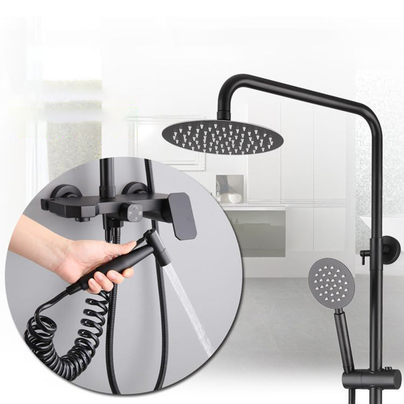 Modern Oval Swivel Shower Stainless Steel Shower Head Shower Faucet on Wall Clearhalo 'Bathroom Remodel & Bathroom Fixtures' 'Home Improvement' 'home_improvement' 'home_improvement_shower_faucets' 'Shower Faucets & Systems' 'shower_faucets' 'Showers & Bathtubs Plumbing' 'Showers & Bathtubs' 6328334