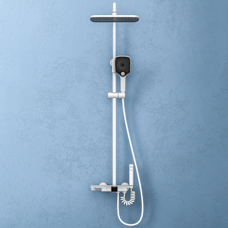 Modern Brass Shower System Wall Mounted Shower Set with Handheld Shower Head Clearhalo 'Bathroom Remodel & Bathroom Fixtures' 'Home Improvement' 'home_improvement' 'home_improvement_shower_faucets' 'Shower Faucets & Systems' 'shower_faucets' 'Showers & Bathtubs Plumbing' 'Showers & Bathtubs' 6328358