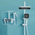 Contemporary Shower System Wall Mounted Shower System with Hand Shower White Clearhalo 'Bathroom Remodel & Bathroom Fixtures' 'Home Improvement' 'home_improvement' 'home_improvement_shower_faucets' 'Shower Faucets & Systems' 'shower_faucets' 'Showers & Bathtubs Plumbing' 'Showers & Bathtubs' 6328419