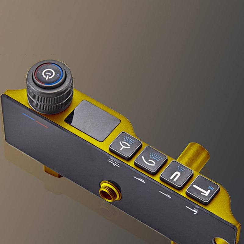 Contemporary Shower System Wall Mounted Shower System with Hand Shower Clearhalo 'Bathroom Remodel & Bathroom Fixtures' 'Home Improvement' 'home_improvement' 'home_improvement_shower_faucets' 'Shower Faucets & Systems' 'shower_faucets' 'Showers & Bathtubs Plumbing' 'Showers & Bathtubs' 6328429