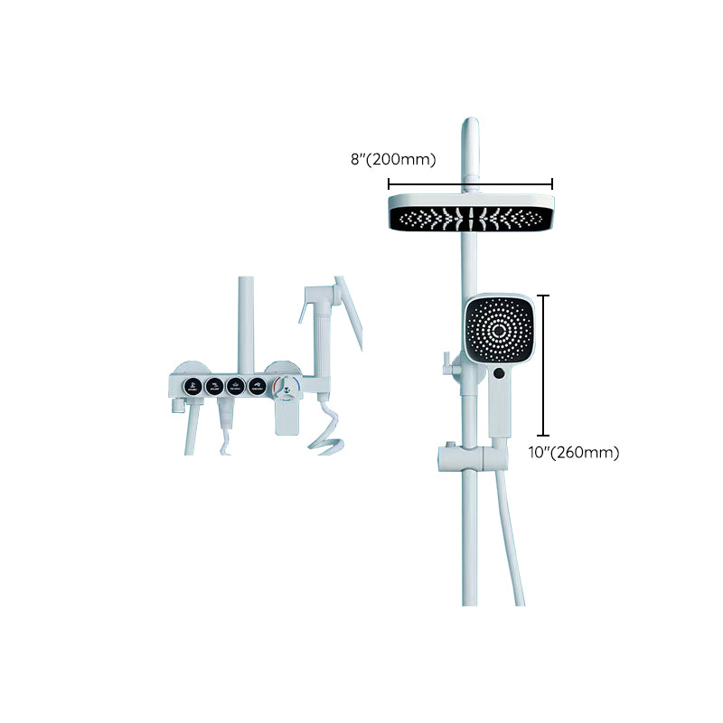 Contemporary Shower System Wall Mounted Shower System with Hand Shower Clearhalo 'Bathroom Remodel & Bathroom Fixtures' 'Home Improvement' 'home_improvement' 'home_improvement_shower_faucets' 'Shower Faucets & Systems' 'shower_faucets' 'Showers & Bathtubs Plumbing' 'Showers & Bathtubs' 6328448