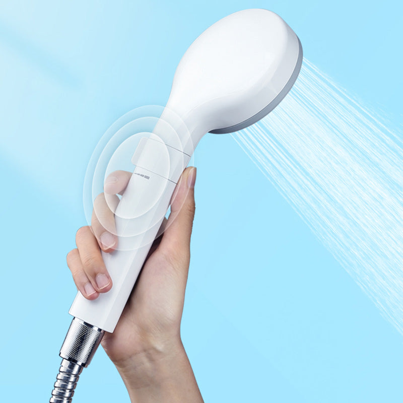 Contemporary Shower Head Solid Color Round Plastic Handheld Shower Head Clearhalo 'Bathroom Remodel & Bathroom Fixtures' 'Home Improvement' 'home_improvement' 'home_improvement_shower_heads' 'Shower Heads' 'shower_heads' 'Showers & Bathtubs Plumbing' 'Showers & Bathtubs' 6328498