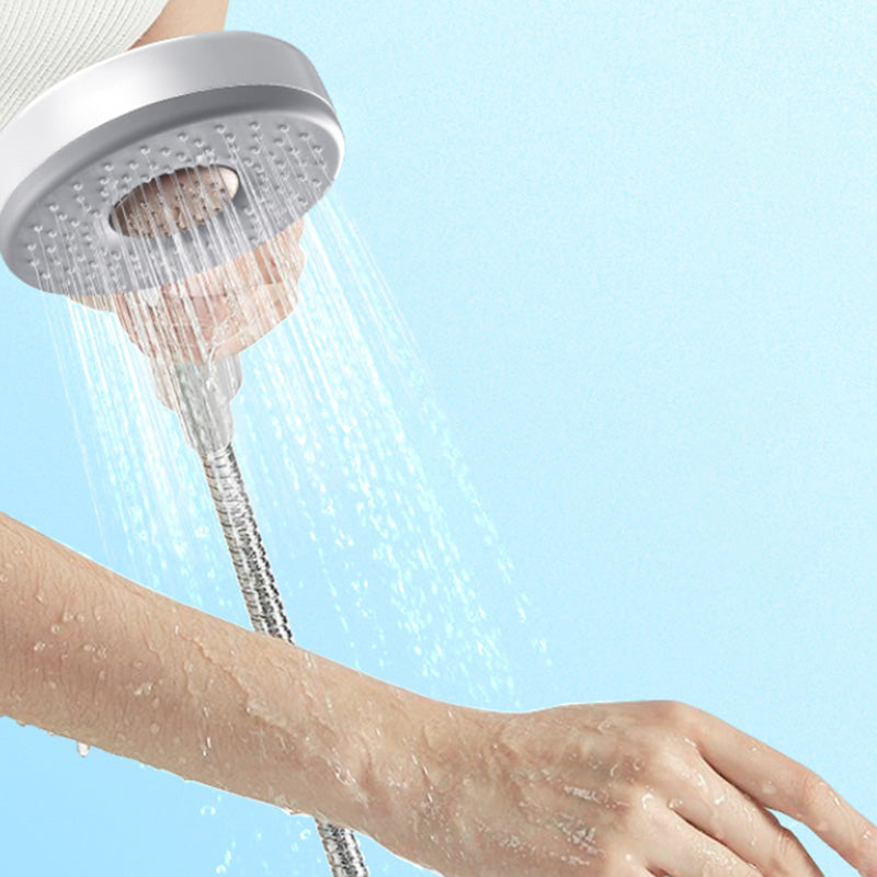 Contemporary Shower Head Solid Color Round Plastic Handheld Shower Head Clearhalo 'Bathroom Remodel & Bathroom Fixtures' 'Home Improvement' 'home_improvement' 'home_improvement_shower_heads' 'Shower Heads' 'shower_heads' 'Showers & Bathtubs Plumbing' 'Showers & Bathtubs' 6328499
