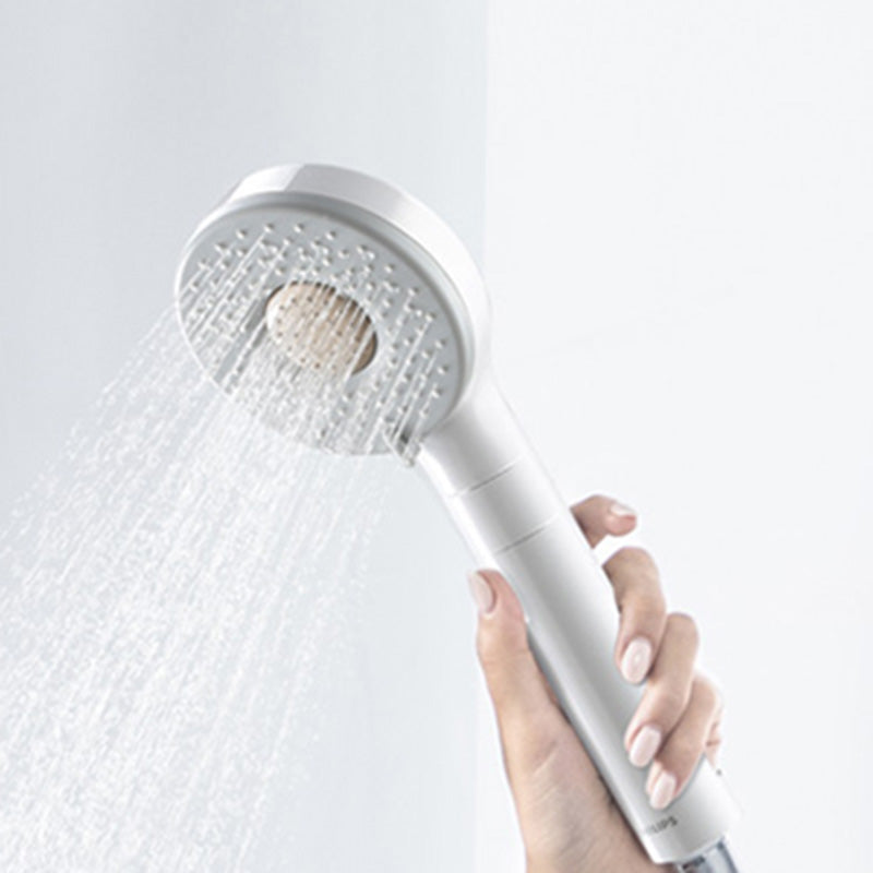 Contemporary Shower Head Solid Color Round Plastic Handheld Shower Head Clearhalo 'Bathroom Remodel & Bathroom Fixtures' 'Home Improvement' 'home_improvement' 'home_improvement_shower_heads' 'Shower Heads' 'shower_heads' 'Showers & Bathtubs Plumbing' 'Showers & Bathtubs' 6328501