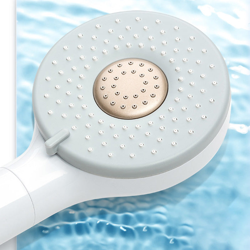 Contemporary Shower Head Solid Color Round Plastic Handheld Shower Head Clearhalo 'Bathroom Remodel & Bathroom Fixtures' 'Home Improvement' 'home_improvement' 'home_improvement_shower_heads' 'Shower Heads' 'shower_heads' 'Showers & Bathtubs Plumbing' 'Showers & Bathtubs' 6328503