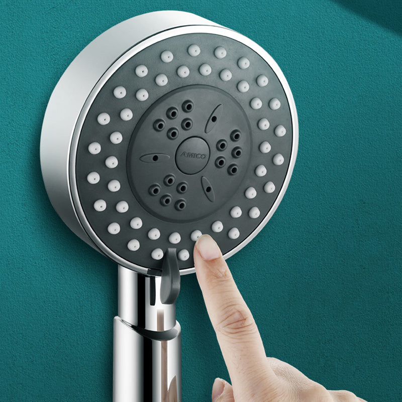 Contemporary Shower Head Combo Metal Round Handheld Shower Head Clearhalo 'Bathroom Remodel & Bathroom Fixtures' 'Home Improvement' 'home_improvement' 'home_improvement_shower_heads' 'Shower Heads' 'shower_heads' 'Showers & Bathtubs Plumbing' 'Showers & Bathtubs' 6328534