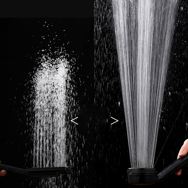Contemporary Shower Head Round Handheld Shower Head Combo in Black Clearhalo 'Bathroom Remodel & Bathroom Fixtures' 'Home Improvement' 'home_improvement' 'home_improvement_shower_heads' 'Shower Heads' 'shower_heads' 'Showers & Bathtubs Plumbing' 'Showers & Bathtubs' 6328546