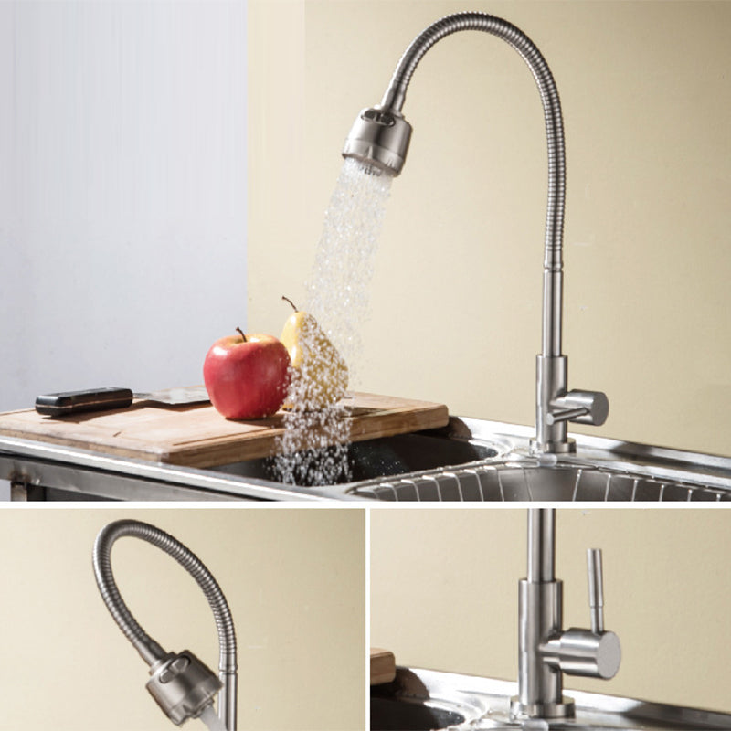 Modern Pot Filler 304 Stainless Steel 1-Handle High Arch Kitchen Faucet Clearhalo 'Home Improvement' 'home_improvement' 'home_improvement_kitchen_faucets' 'Kitchen Faucets' 'Kitchen Remodel & Kitchen Fixtures' 'Kitchen Sinks & Faucet Components' 'kitchen_faucets' 6328806