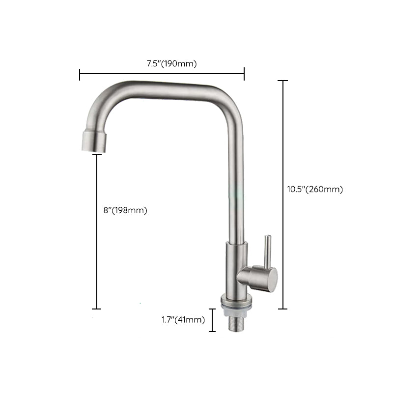 Modern Pot Filler 304 Stainless Steel 1-Handle High Arch Kitchen Faucet Clearhalo 'Home Improvement' 'home_improvement' 'home_improvement_kitchen_faucets' 'Kitchen Faucets' 'Kitchen Remodel & Kitchen Fixtures' 'Kitchen Sinks & Faucet Components' 'kitchen_faucets' 6328808