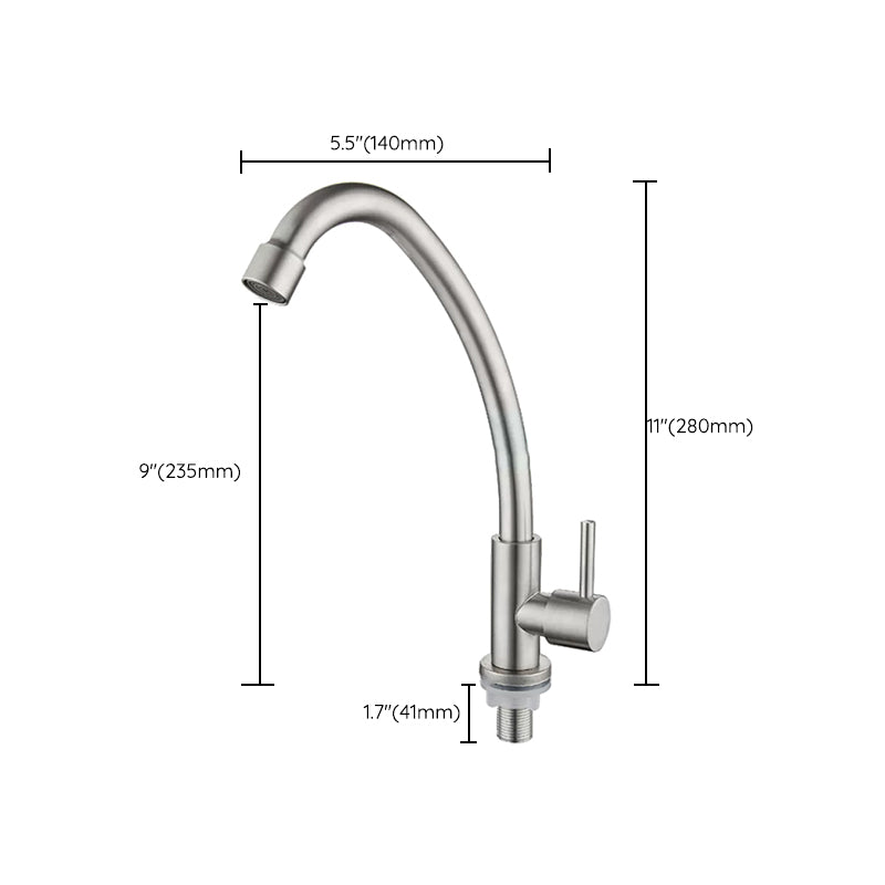 Modern Pot Filler 304 Stainless Steel 1-Handle High Arch Kitchen Faucet Clearhalo 'Home Improvement' 'home_improvement' 'home_improvement_kitchen_faucets' 'Kitchen Faucets' 'Kitchen Remodel & Kitchen Fixtures' 'Kitchen Sinks & Faucet Components' 'kitchen_faucets' 6328809