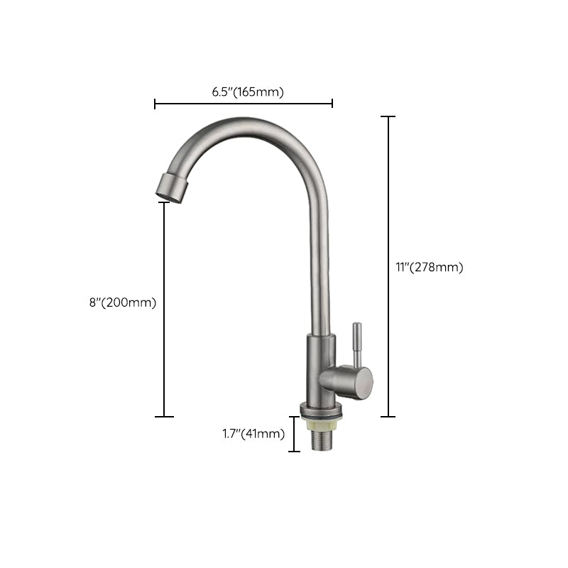 Modern Pot Filler 304 Stainless Steel 1-Handle High Arch Kitchen Faucet Clearhalo 'Home Improvement' 'home_improvement' 'home_improvement_kitchen_faucets' 'Kitchen Faucets' 'Kitchen Remodel & Kitchen Fixtures' 'Kitchen Sinks & Faucet Components' 'kitchen_faucets' 6328810