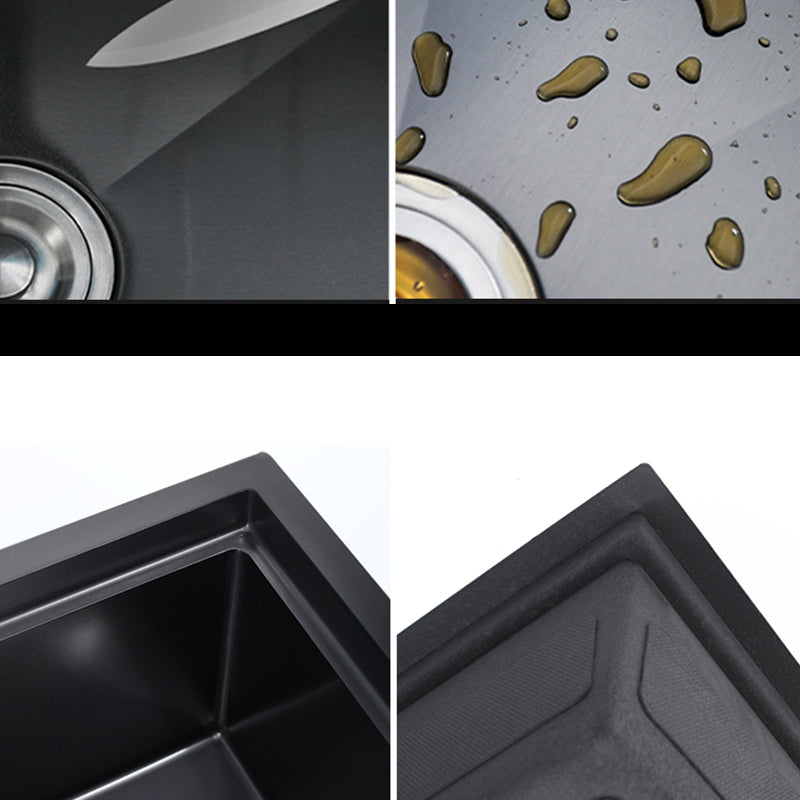 Modern Kitchen Sink Stainless Steel 2 Holes Drop-In Wear-resistant Kitchen Sink Clearhalo 'Home Improvement' 'home_improvement' 'home_improvement_kitchen_sinks' 'Kitchen Remodel & Kitchen Fixtures' 'Kitchen Sinks & Faucet Components' 'Kitchen Sinks' 'kitchen_sinks' 6330017