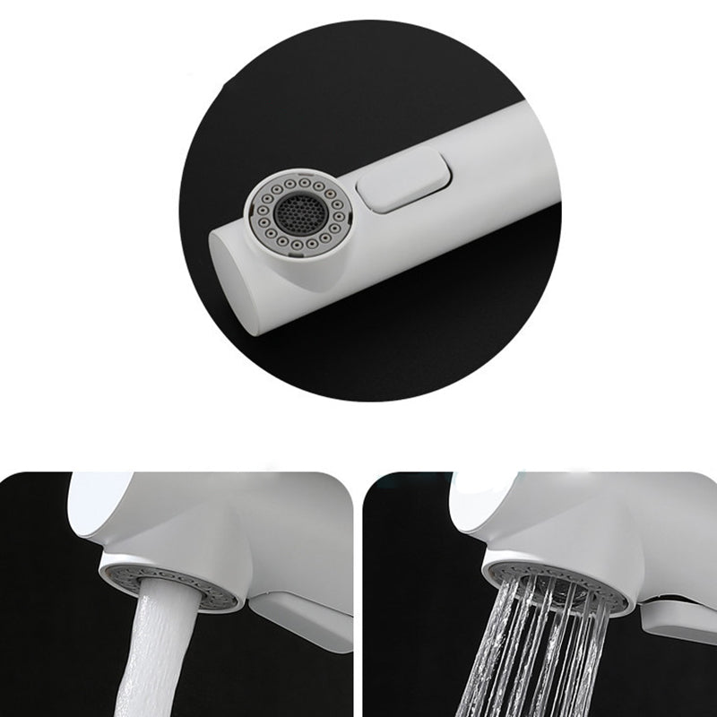 Modern Bathroom Vessel Faucet Grass Lever Swivel Spout with Hoses Lavatory Faucet Clearhalo 'Bathroom Remodel & Bathroom Fixtures' 'Bathroom Sink Faucets' 'Bathroom Sinks & Faucet Components' 'bathroom_sink_faucets' 'Home Improvement' 'home_improvement' 'home_improvement_bathroom_sink_faucets' 6333175