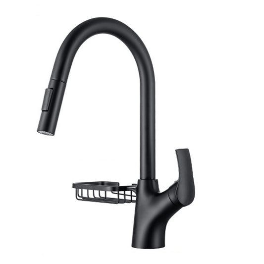 Modern Bar Faucet Brass Pulldown Sprayer Swivel Spout Kitchen Sink Faucet Clearhalo 'Home Improvement' 'home_improvement' 'home_improvement_kitchen_faucets' 'Kitchen Faucets' 'Kitchen Remodel & Kitchen Fixtures' 'Kitchen Sinks & Faucet Components' 'kitchen_faucets' 6333277