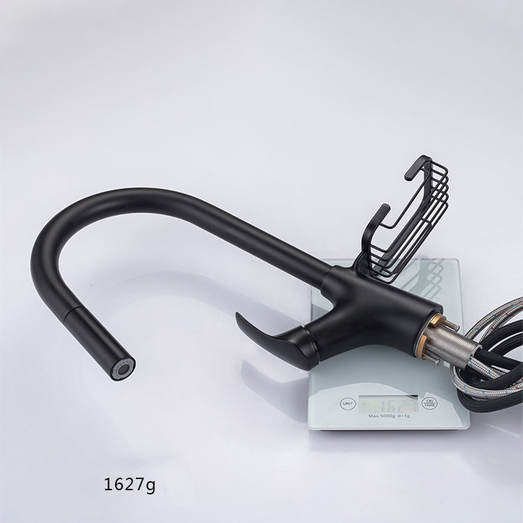 Modern Bar Faucet Brass Pulldown Sprayer Swivel Spout Kitchen Sink Faucet Clearhalo 'Home Improvement' 'home_improvement' 'home_improvement_kitchen_faucets' 'Kitchen Faucets' 'Kitchen Remodel & Kitchen Fixtures' 'Kitchen Sinks & Faucet Components' 'kitchen_faucets' 6333287