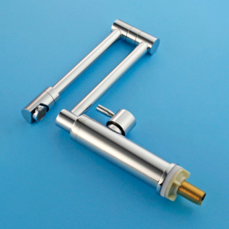 Swivel Spout 3-Function Pot Filler Kitchen Faucet Modern Pot Filler in Polished Chrome Clearhalo 'Home Improvement' 'home_improvement' 'home_improvement_kitchen_faucets' 'Kitchen Faucets' 'Kitchen Remodel & Kitchen Fixtures' 'Kitchen Sinks & Faucet Components' 'kitchen_faucets' 6333340