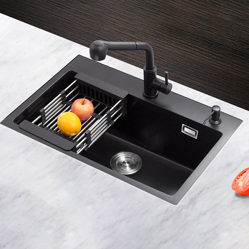Classic Style Kitchen Sink Corrosion Resistant 2 Holes Stainless Steel Kitchen Sink Clearhalo 'Home Improvement' 'home_improvement' 'home_improvement_kitchen_sinks' 'Kitchen Remodel & Kitchen Fixtures' 'Kitchen Sinks & Faucet Components' 'Kitchen Sinks' 'kitchen_sinks' 6333402