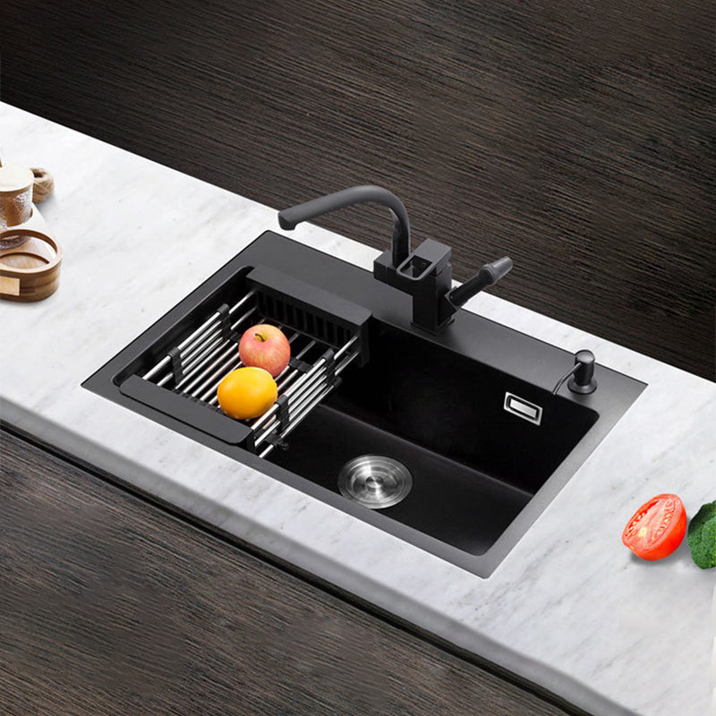 Classic Style Kitchen Sink Corrosion Resistant 2 Holes Stainless Steel Kitchen Sink Clearhalo 'Home Improvement' 'home_improvement' 'home_improvement_kitchen_sinks' 'Kitchen Remodel & Kitchen Fixtures' 'Kitchen Sinks & Faucet Components' 'Kitchen Sinks' 'kitchen_sinks' 6333422