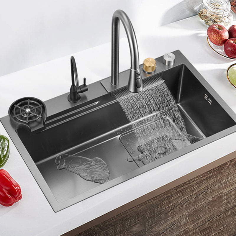Classic Style Kitchen Sink Corrosion Resistant 5 Holes Stainless Steel Kitchen Sink Clearhalo 'Home Improvement' 'home_improvement' 'home_improvement_kitchen_sinks' 'Kitchen Remodel & Kitchen Fixtures' 'Kitchen Sinks & Faucet Components' 'Kitchen Sinks' 'kitchen_sinks' 6333451