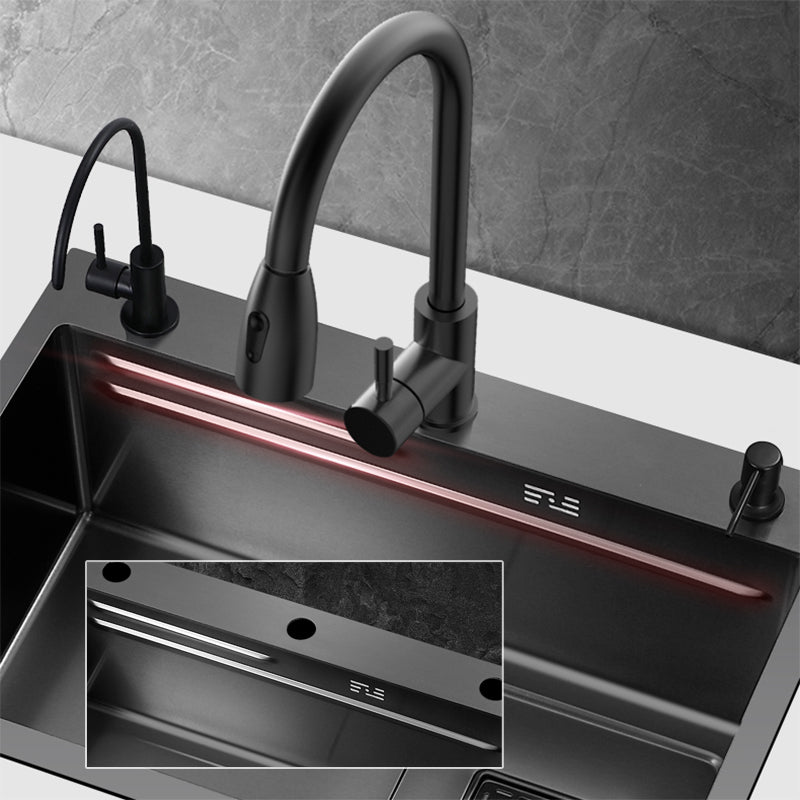 Classic Style Kitchen Sink Corrosion Resistant 5 Holes Stainless Steel Kitchen Sink Clearhalo 'Home Improvement' 'home_improvement' 'home_improvement_kitchen_sinks' 'Kitchen Remodel & Kitchen Fixtures' 'Kitchen Sinks & Faucet Components' 'Kitchen Sinks' 'kitchen_sinks' 6333461