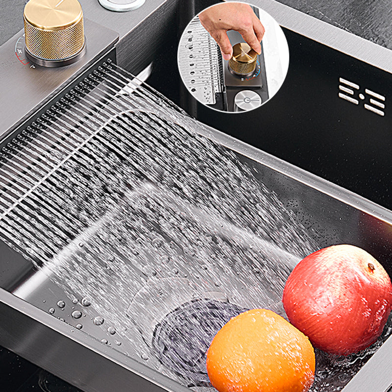 Classic Style Kitchen Sink Corrosion Resistant 5 Holes Kitchen Sink with Drain Assembly Clearhalo 'Home Improvement' 'home_improvement' 'home_improvement_kitchen_sinks' 'Kitchen Remodel & Kitchen Fixtures' 'Kitchen Sinks & Faucet Components' 'Kitchen Sinks' 'kitchen_sinks' 6333509