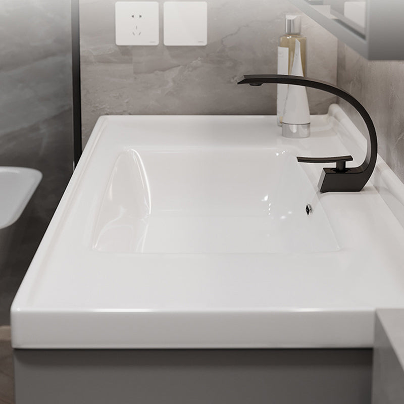 Contemporary Sink Vanity Bathroom Vanity Cabinet with Mirror Cabinet Clearhalo 'Bathroom Remodel & Bathroom Fixtures' 'Bathroom Vanities' 'bathroom_vanities' 'Home Improvement' 'home_improvement' 'home_improvement_bathroom_vanities' 6333690
