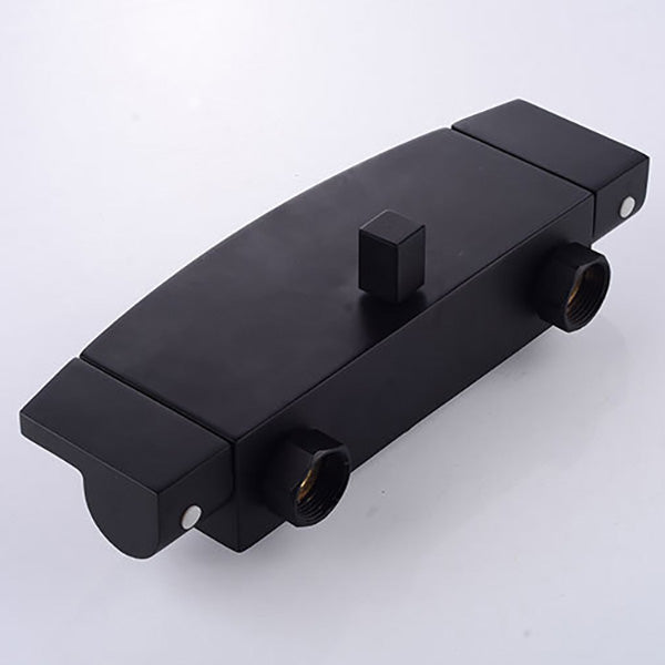 Wall Mount Tub Faucet One Handle Waterfall Tub Spout Trim with Knob Clearhalo 'Bathroom Remodel & Bathroom Fixtures' 'Bathtub Faucets' 'bathtub_faucets' 'Home Improvement' 'home_improvement' 'home_improvement_bathtub_faucets' 6333874