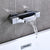 Wall Mount Tub Faucet One Handle Waterfall Tub Spout Trim with Knob Silver Hand Shower Not Included Risers Not Included Clearhalo 'Bathroom Remodel & Bathroom Fixtures' 'Bathtub Faucets' 'bathtub_faucets' 'Home Improvement' 'home_improvement' 'home_improvement_bathtub_faucets' 6333892
