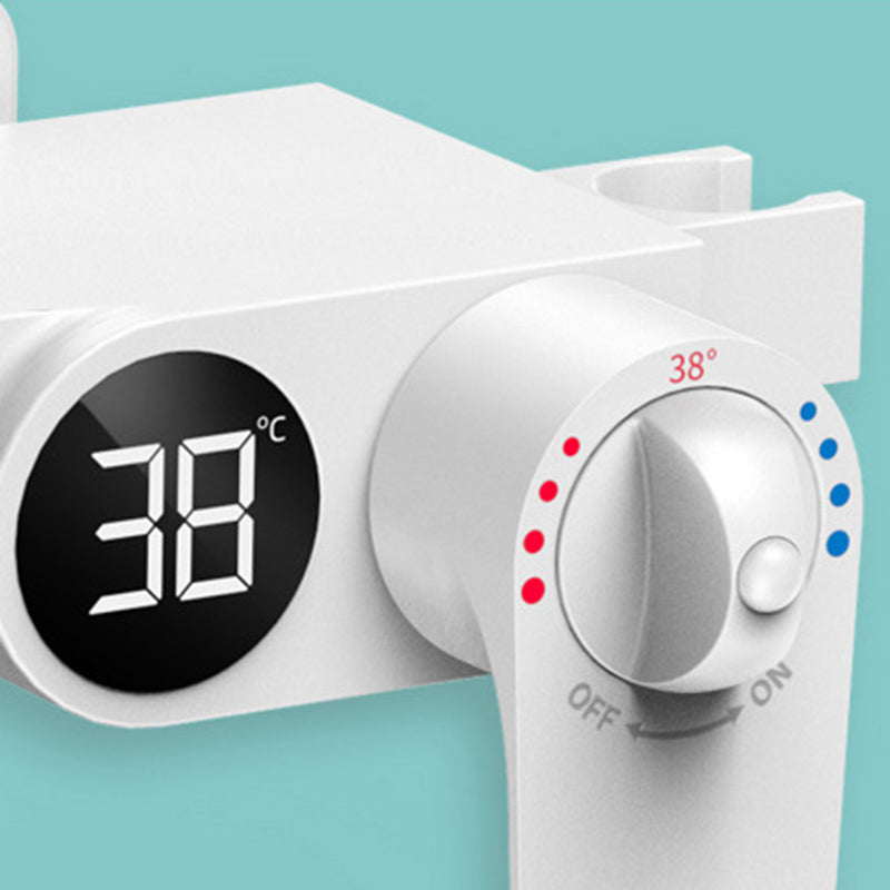 Modern Shower System Wall Mounted Spot Resist Round Shower System with Hand Shower Clearhalo 'Bathroom Remodel & Bathroom Fixtures' 'Home Improvement' 'home_improvement' 'home_improvement_shower_faucets' 'Shower Faucets & Systems' 'shower_faucets' 'Showers & Bathtubs Plumbing' 'Showers & Bathtubs' 6333927