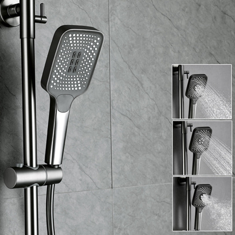 Wall Mounted Modern Square Metal Shower Brass Shower Head Shower Faucet Clearhalo 'Bathroom Remodel & Bathroom Fixtures' 'Home Improvement' 'home_improvement' 'home_improvement_shower_faucets' 'Shower Faucets & Systems' 'shower_faucets' 'Showers & Bathtubs Plumbing' 'Showers & Bathtubs' 6333961