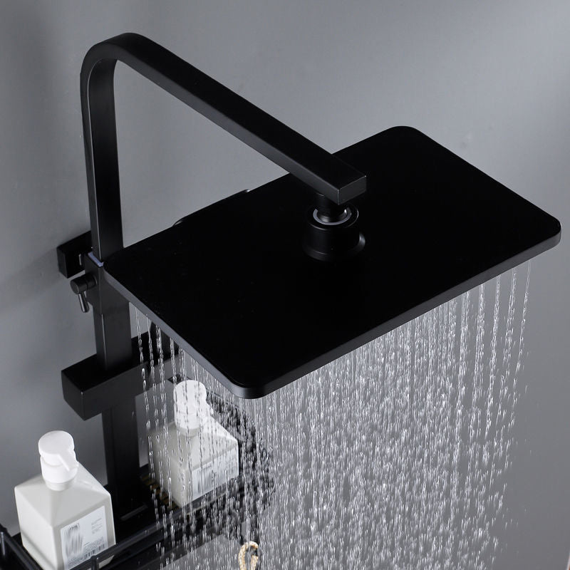 Modern Style Shower System Wall Mounted Spot Resist Shower System with Hand Shower Clearhalo 'Bathroom Remodel & Bathroom Fixtures' 'Home Improvement' 'home_improvement' 'home_improvement_shower_faucets' 'Shower Faucets & Systems' 'shower_faucets' 'Showers & Bathtubs Plumbing' 'Showers & Bathtubs' 6333979