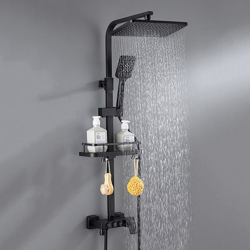 Modern Style Shower System Wall Mounted Spot Resist Shower System with Hand Shower Clearhalo 'Bathroom Remodel & Bathroom Fixtures' 'Home Improvement' 'home_improvement' 'home_improvement_shower_faucets' 'Shower Faucets & Systems' 'shower_faucets' 'Showers & Bathtubs Plumbing' 'Showers & Bathtubs' 6333994