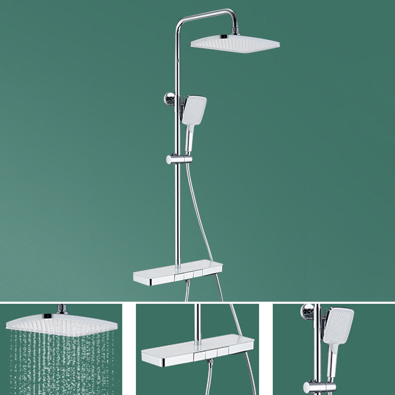 Wall Mounted Swivel Shower Trim Brass 2 Shower Heads Shower Set Chrome 3 Clearhalo 'Bathroom Remodel & Bathroom Fixtures' 'Home Improvement' 'home_improvement' 'home_improvement_shower_faucets' 'Shower Faucets & Systems' 'shower_faucets' 'Showers & Bathtubs Plumbing' 'Showers & Bathtubs' 6333998